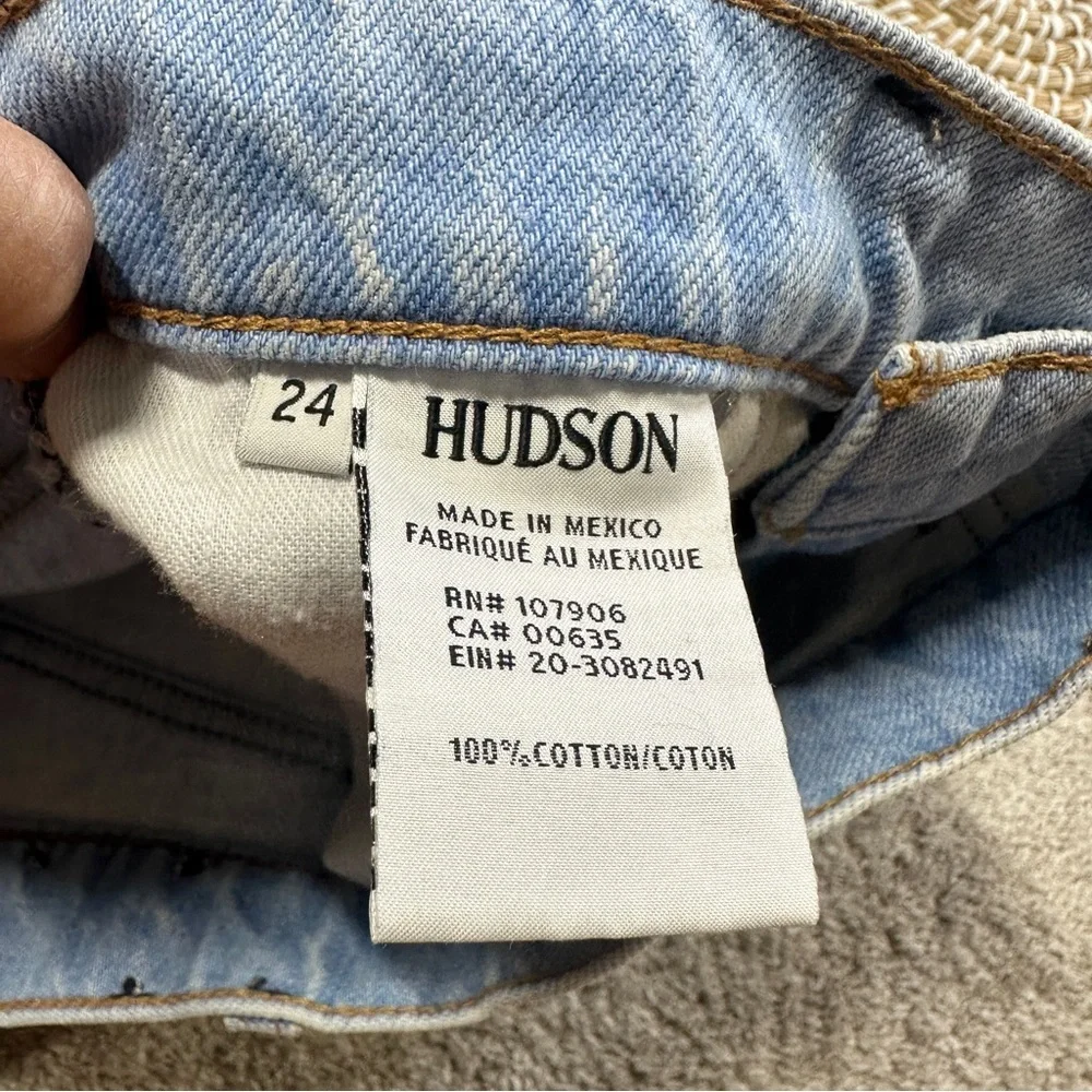 Hudson Women’s Sade Cut Off Denim Shorts High Rise Frayed Hem in Trea Size 24 - Picture 9 of 16